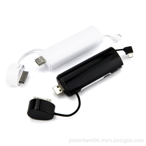 Powe bank 2600mAh ABS+PC UV Shinning